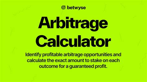 sports arbitrage calculator|Arbitrage Calculator — Betwyse.